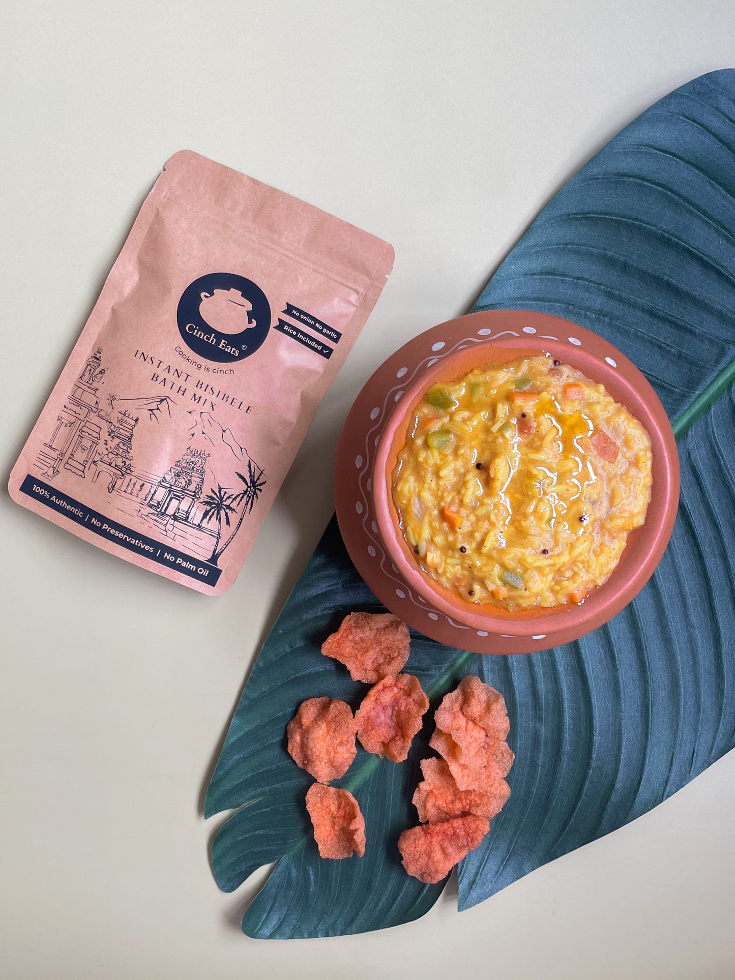 Instant Bisibele Bath Mix ( rice included) | 150 gms | serves 4- makes 600 gms wet | ₹18 per serve
