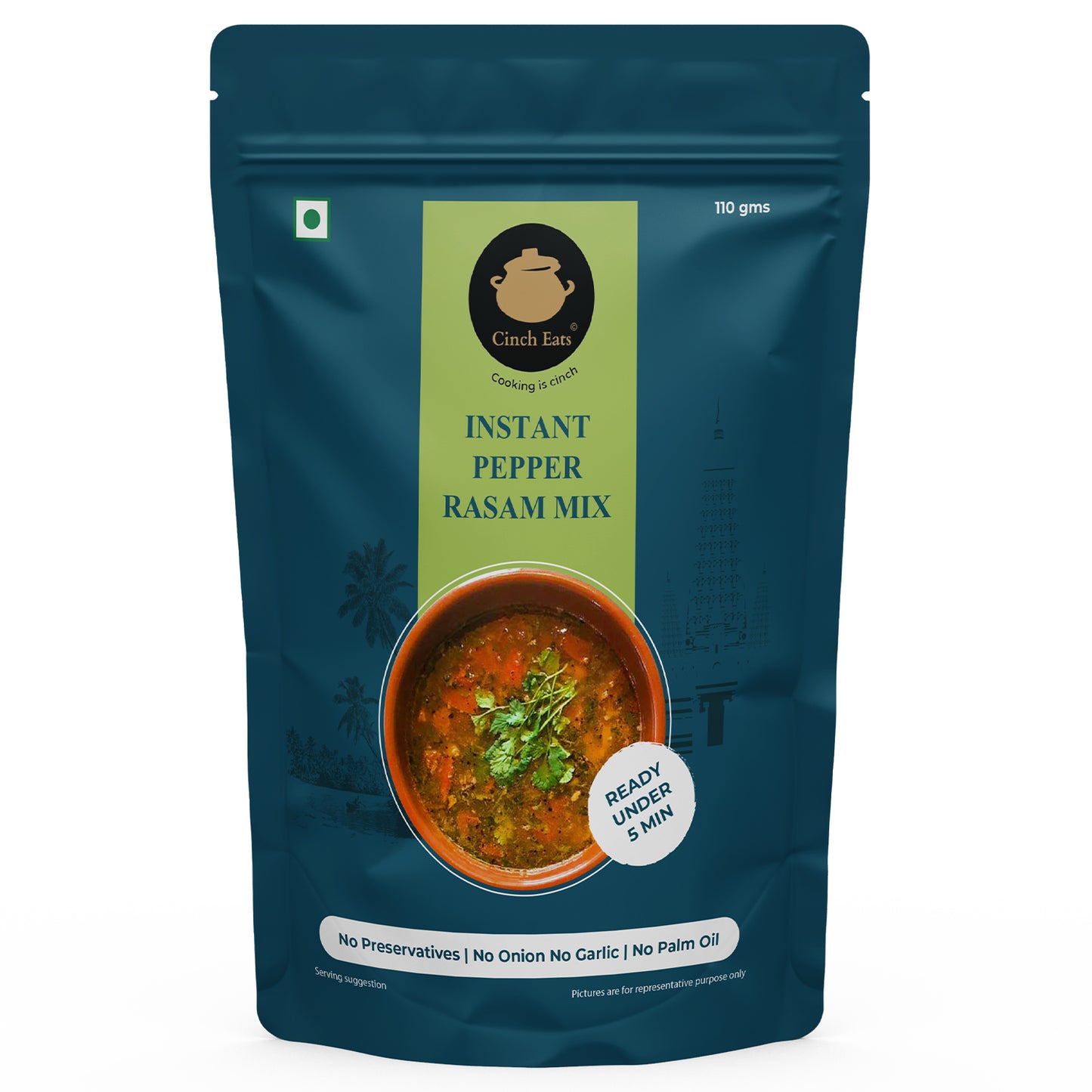 Instant Pepper Rasam Mix | 110 gms | serves 10-11 | just add hot water | makes 1.7 ltrs